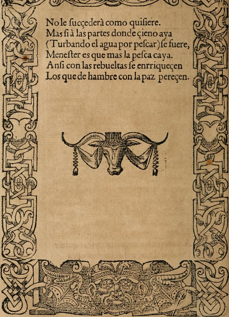 An illustration from Los emblemas de Alciato : traducidos en rhimas españolas ..., 1549, leaf 155