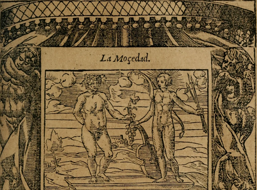 An illustration from Los emblemas de Alciato : traducidos en rhimas españolas ..., 1549, leaf 156