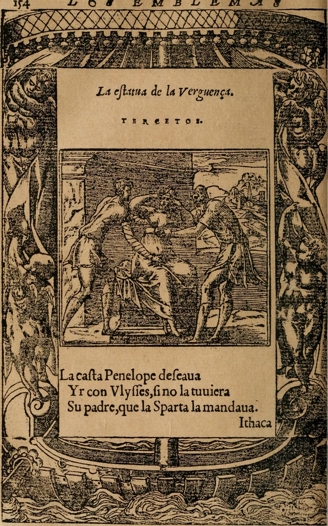 An illustration from Los emblemas de Alciato : traducidos en rhimas españolas ..., 1549, leaf 157