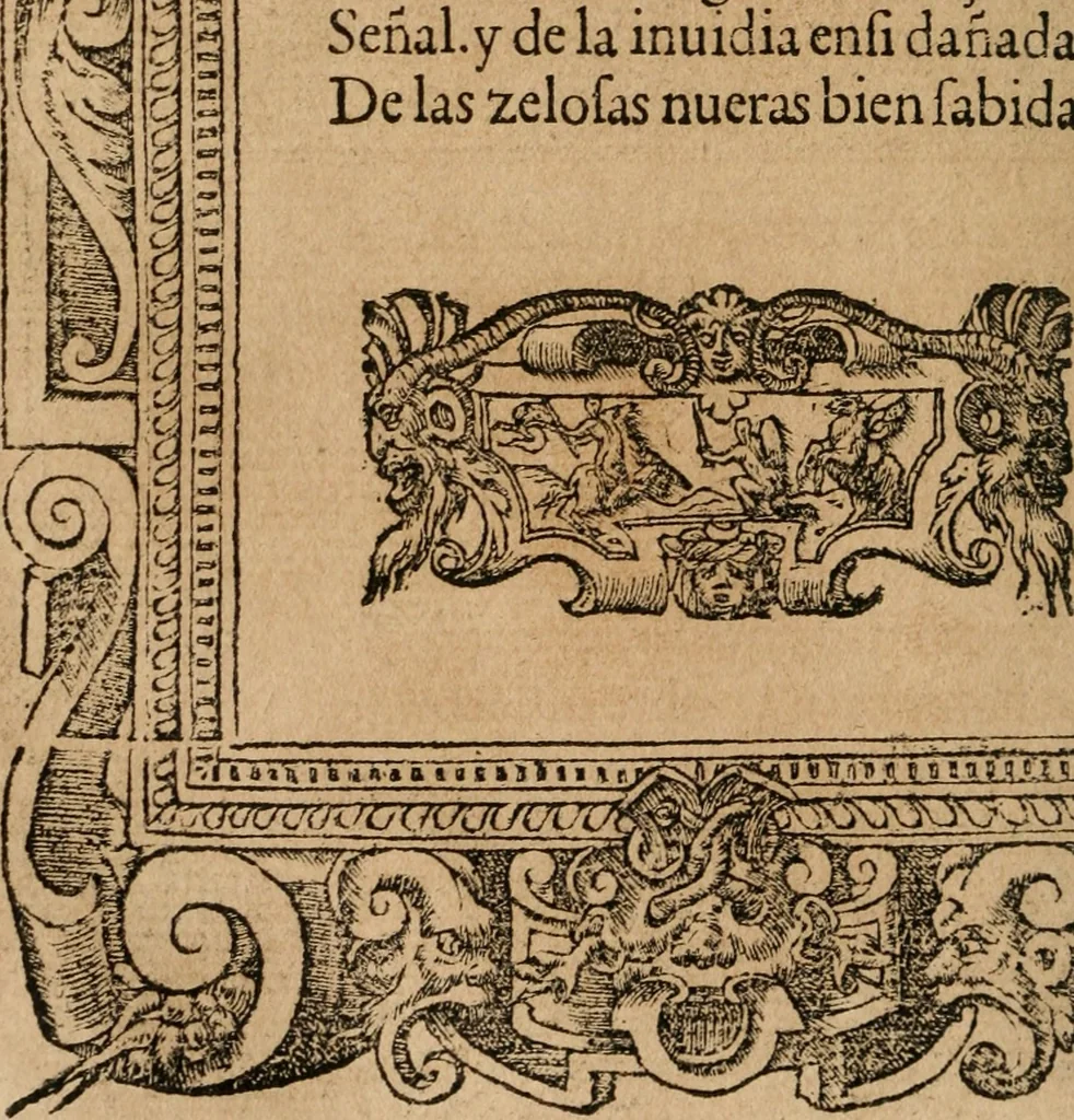 An illustration from Los emblemas de Alciato : traducidos en rhimas españolas ..., 1549, leaf 165