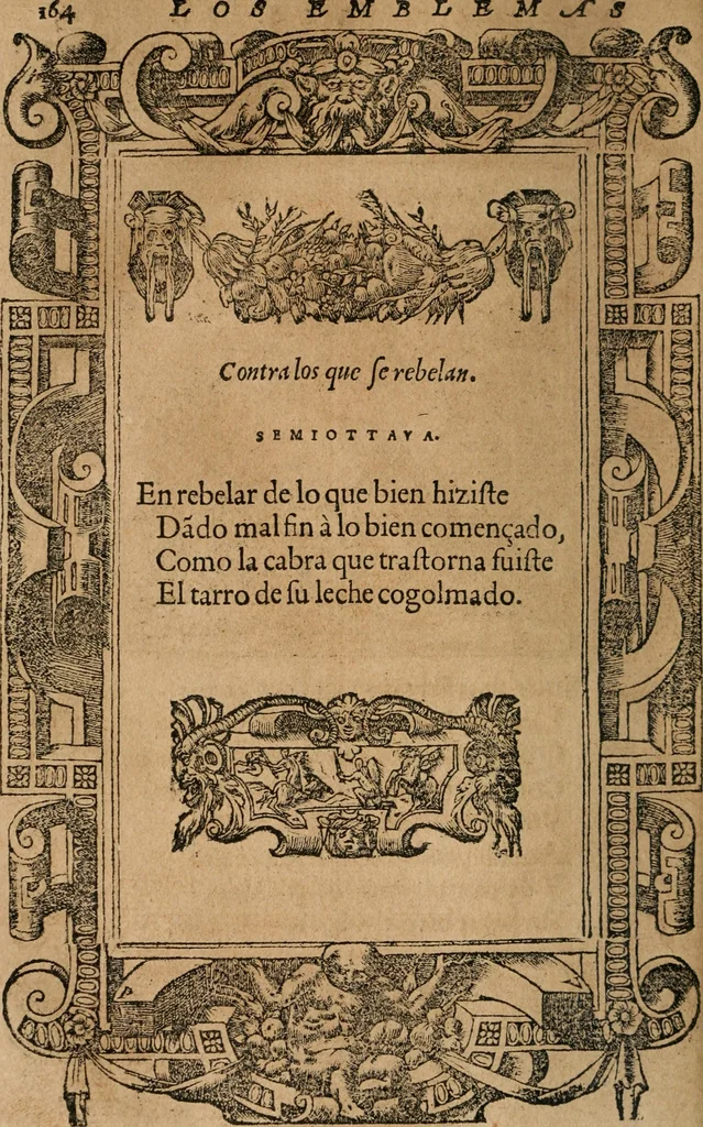 An illustration from Los emblemas de Alciato : traducidos en rhimas españolas ..., 1549, leaf 167