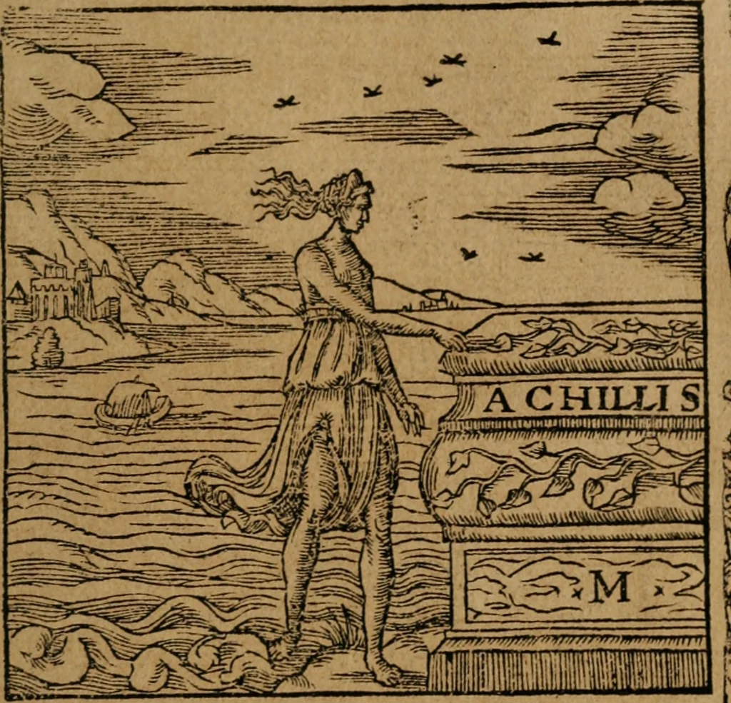 An illustration from Los emblemas de Alciato : traducidos en rhimas españolas ..., 1549, leaf 174