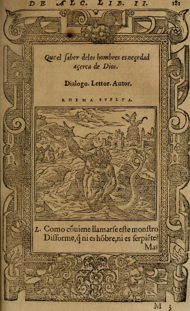 An illustration from Los emblemas de Alciato : traducidos en rhimas españolas ..., 1549, leaf 184