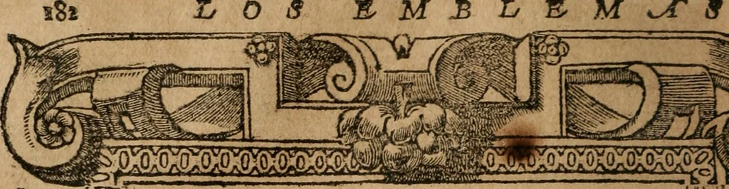 An illustration from Los emblemas de Alciato : traducidos en rhimas españolas ..., 1549, leaf 185
