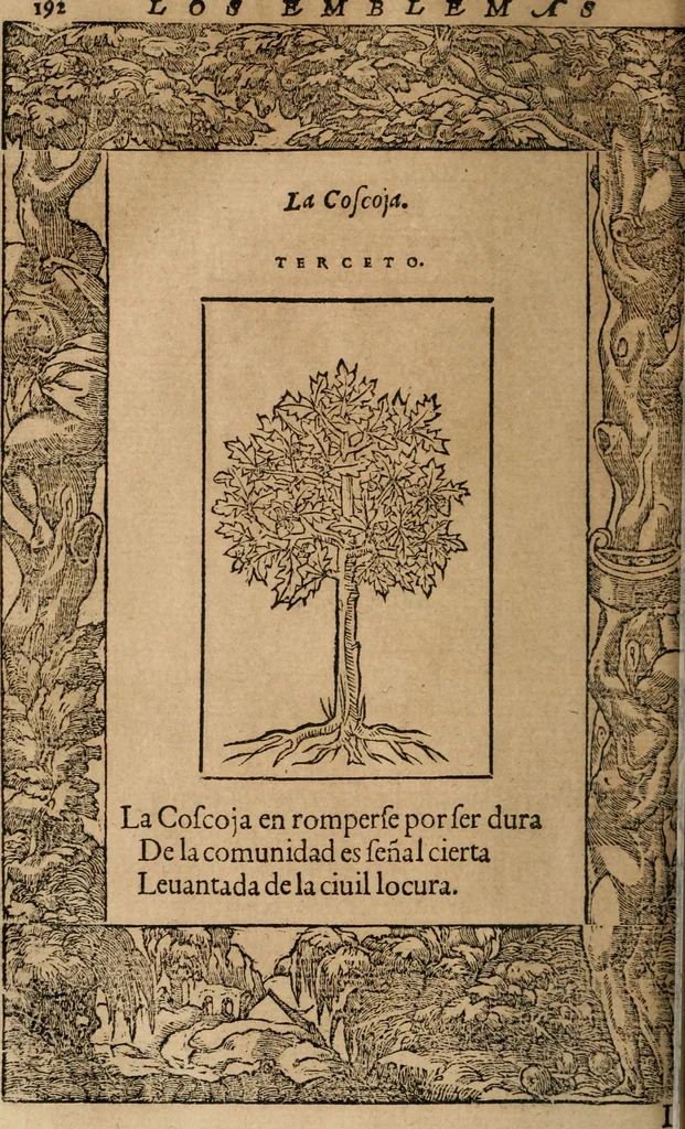 An illustration from Los emblemas de Alciato : traducidos en rhimas españolas ..., 1549, leaf 195
