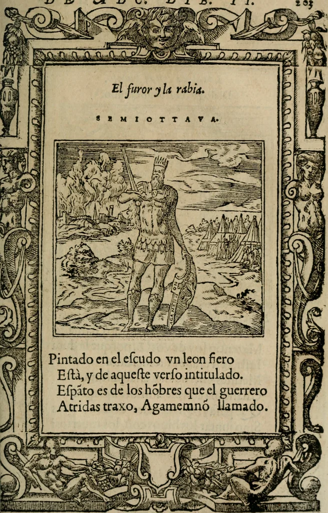 An illustration from Los emblemas de Alciato : traducidos en rhimas españolas ..., 1549, leaf 206