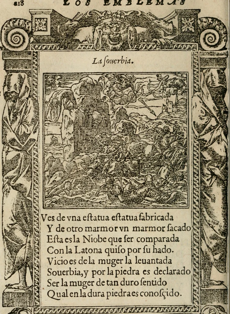 An illustration from Los emblemas de Alciato : traducidos en rhimas españolas ..., 1549, leaf 221