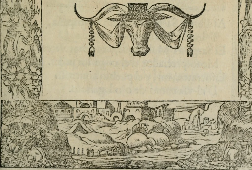 An illustration from Los emblemas de Alciato : traducidos en rhimas españolas ..., 1549, leaf 228
