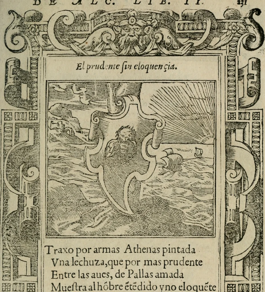 An illustration from Los emblemas de Alciato : traducidos en rhimas españolas ..., 1549, leaf 234