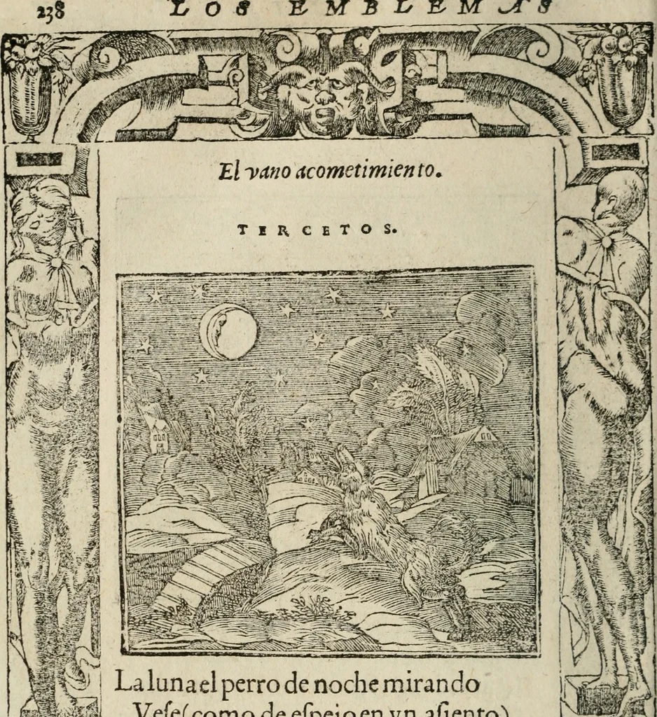 An illustration from Los emblemas de Alciato : traducidos en rhimas españolas ..., 1549, leaf 241