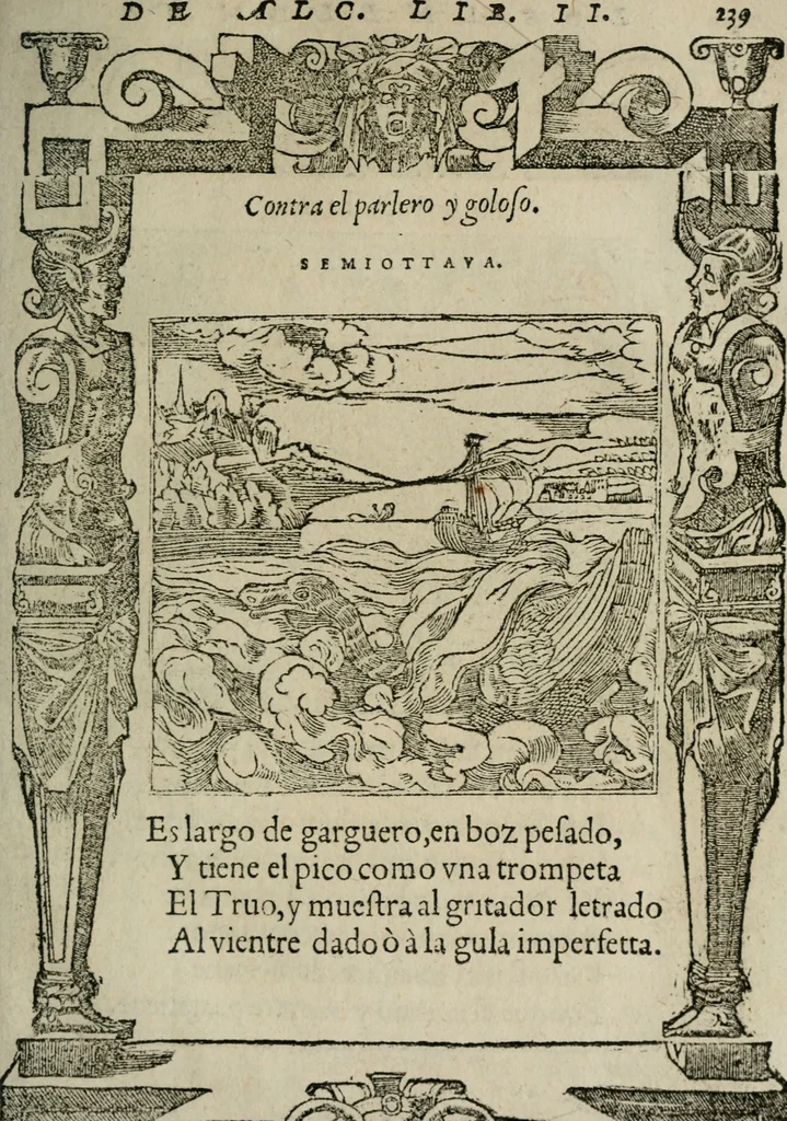 An illustration from Los emblemas de Alciato : traducidos en rhimas españolas ..., 1549, leaf 242
