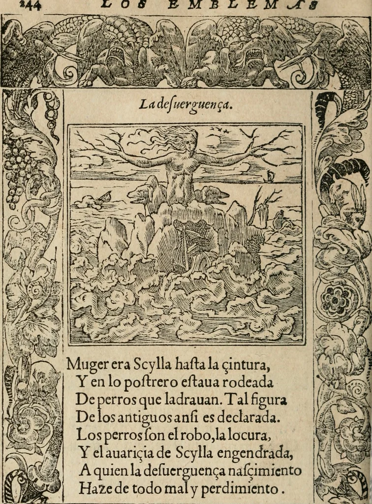 An illustration from Los emblemas de Alciato : traducidos en rhimas españolas ..., 1549, leaf 247