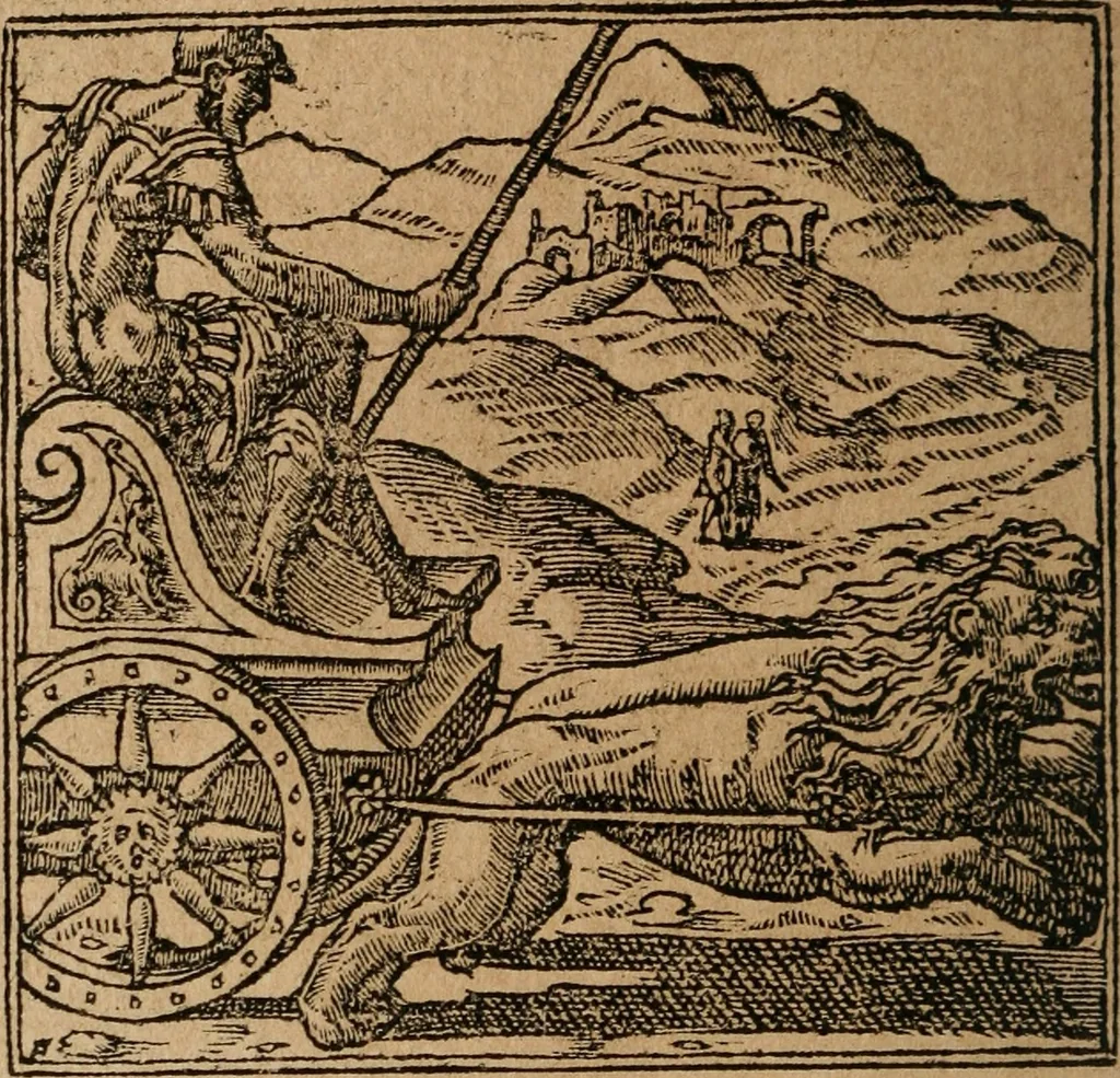 An illustration from Los emblemas de Alciato : traducidos en rhimas españolas ..., 1549, leaf 25