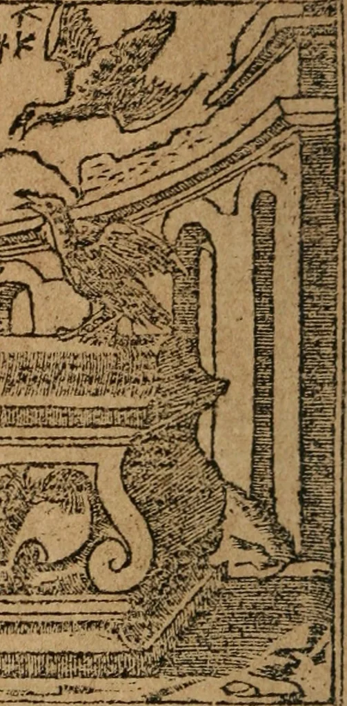 An illustration from Los emblemas de Alciato : traducidos en rhimas españolas ..., 1549, leaf 27