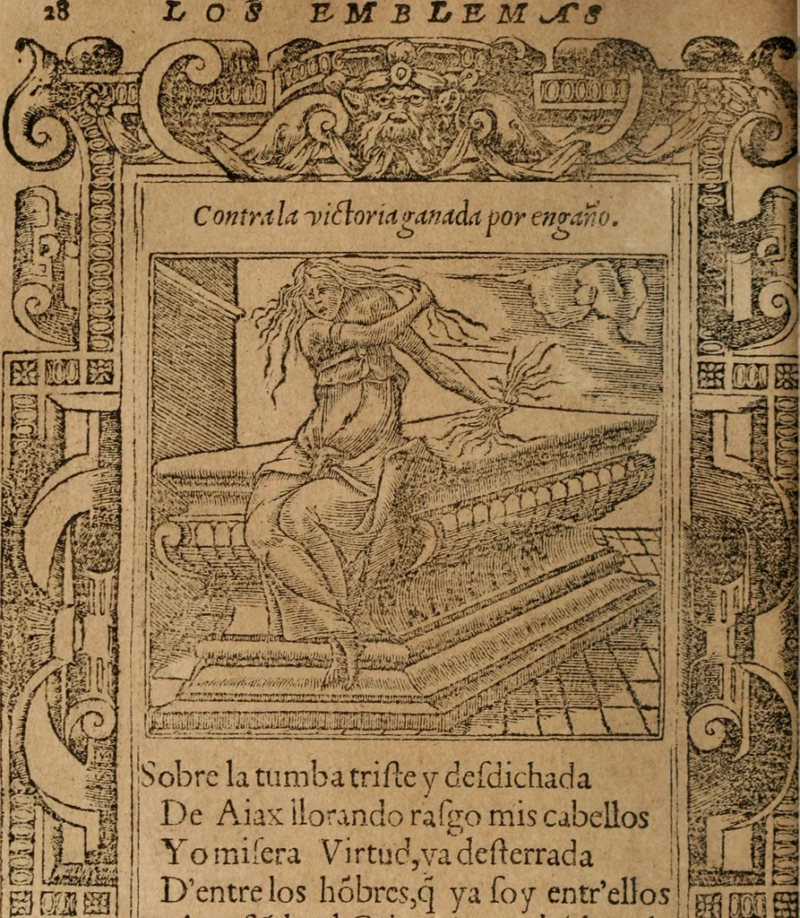 An illustration from Los emblemas de Alciato : traducidos en rhimas españolas ..., 1549, leaf 31