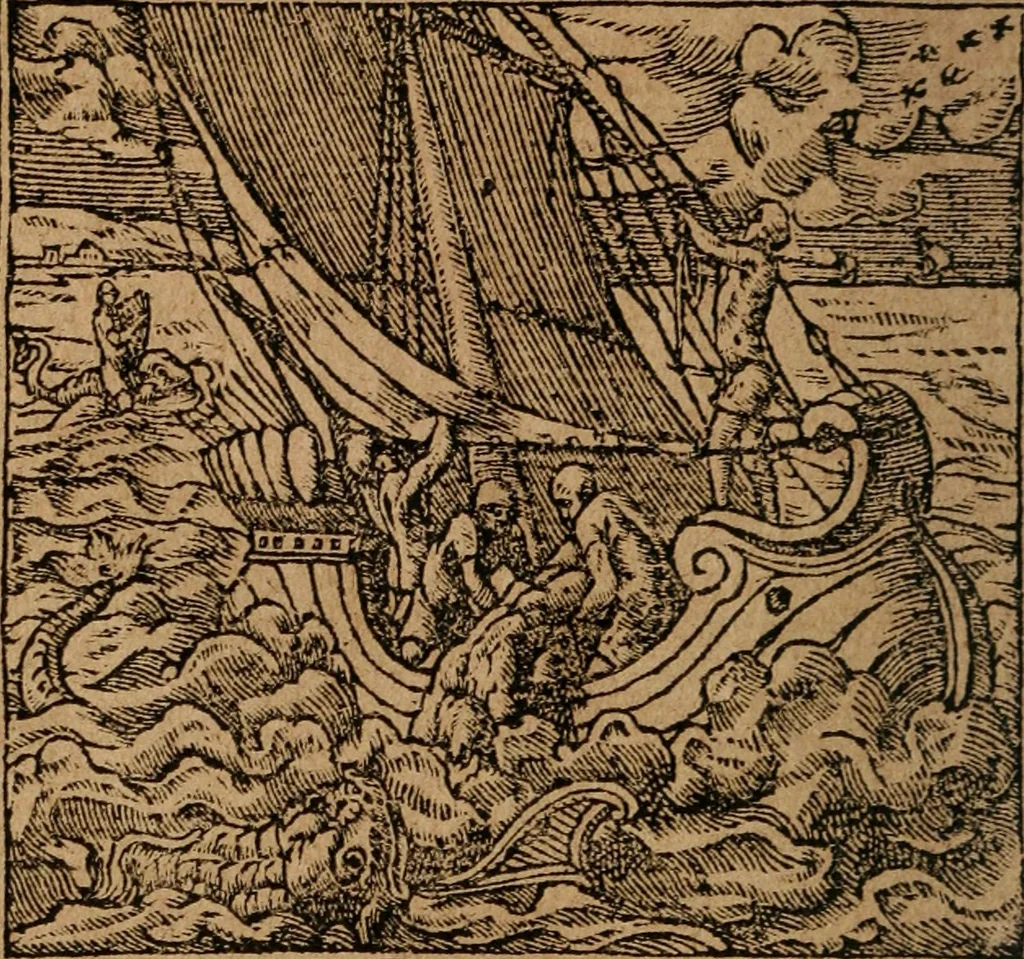 An illustration from Los emblemas de Alciato : traducidos en rhimas españolas ..., 1549, leaf 33