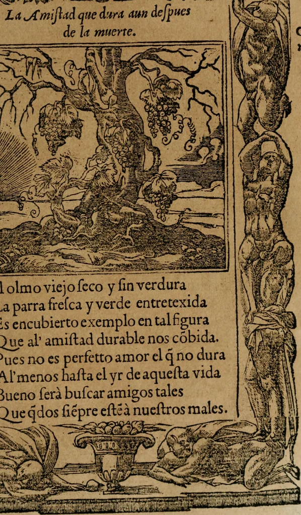 An illustration from Los emblemas de Alciato : traducidos en rhimas españolas ..., 1549, leaf 34