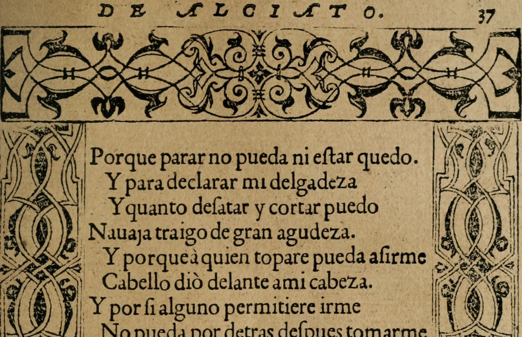 An illustration from Los emblemas de Alciato : traducidos en rhimas españolas ..., 1549, leaf 40