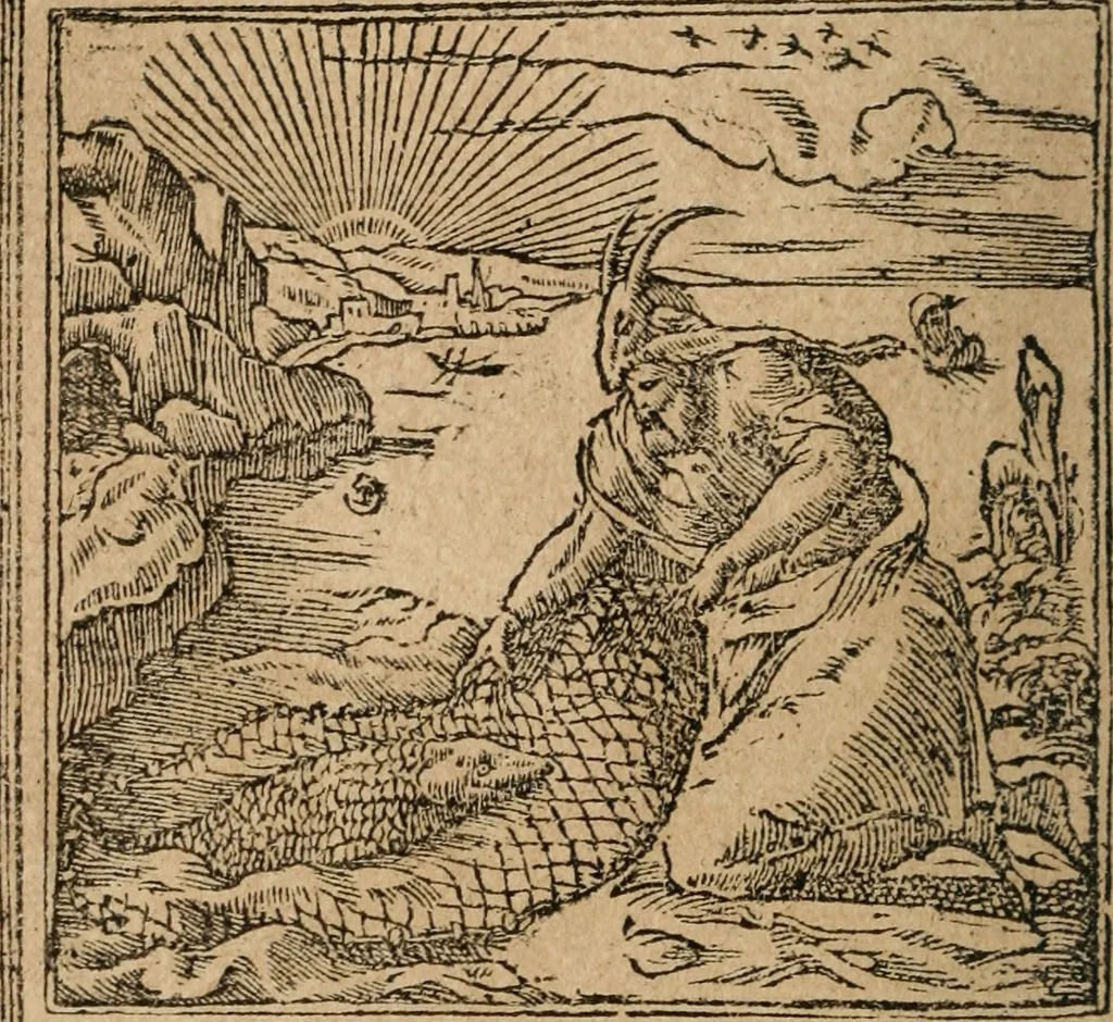 An illustration from Los emblemas de Alciato : traducidos en rhimas españolas ..., 1549, leaf 53