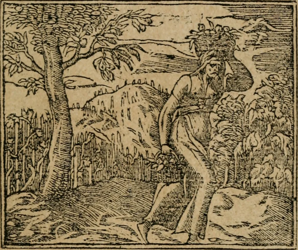An illustration from Los emblemas de Alciato : traducidos en rhimas españolas ..., 1549, leaf 54