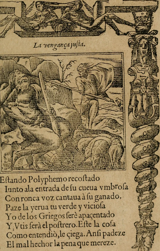 An illustration from Los emblemas de Alciato : traducidos en rhimas españolas ..., 1549, leaf 62