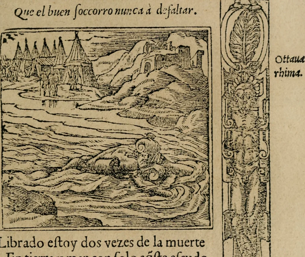 An illustration from Los emblemas de Alciato : traducidos en rhimas españolas ..., 1549, leaf 68