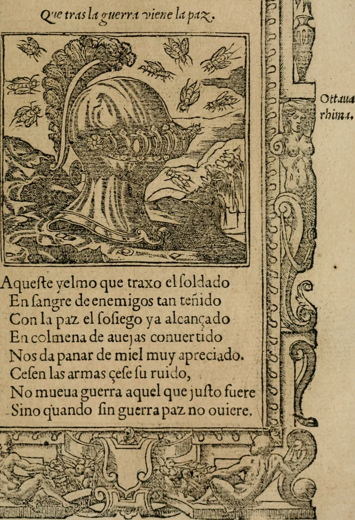 An illustration from Los emblemas de Alciato : traducidos en rhimas españolas ..., 1549, leaf 70