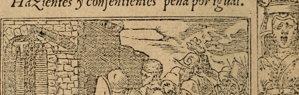 An illustration from Los emblemas de Alciato : traducidos en rhimas españolas ..., 1549, leaf 81
