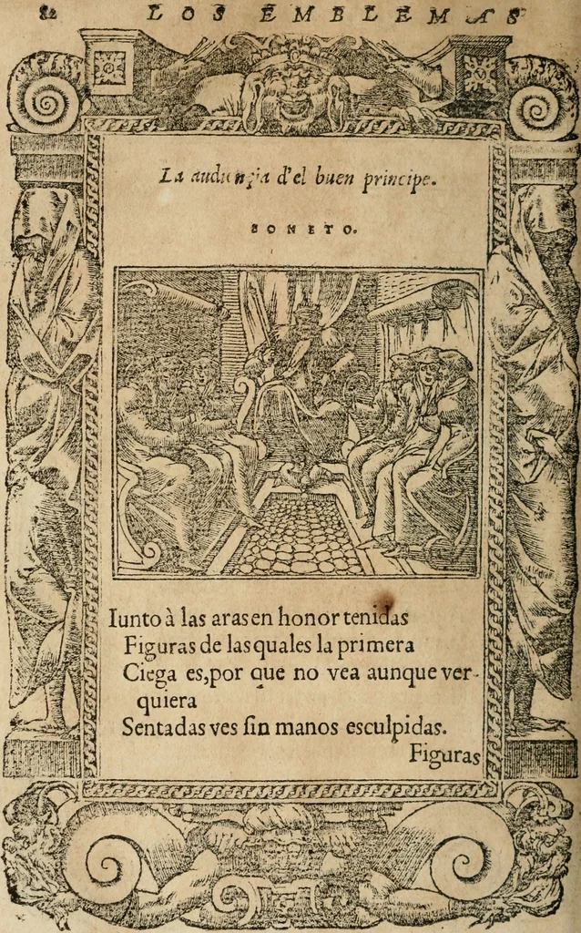 An illustration from Los emblemas de Alciato : traducidos en rhimas españolas ..., 1549, leaf 85