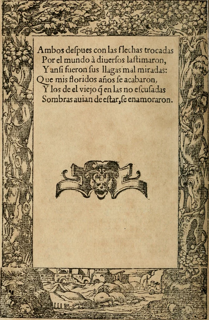 An illustration from Los emblemas de Alciato : traducidos en rhimas españolas ..., 1549, leaf 93