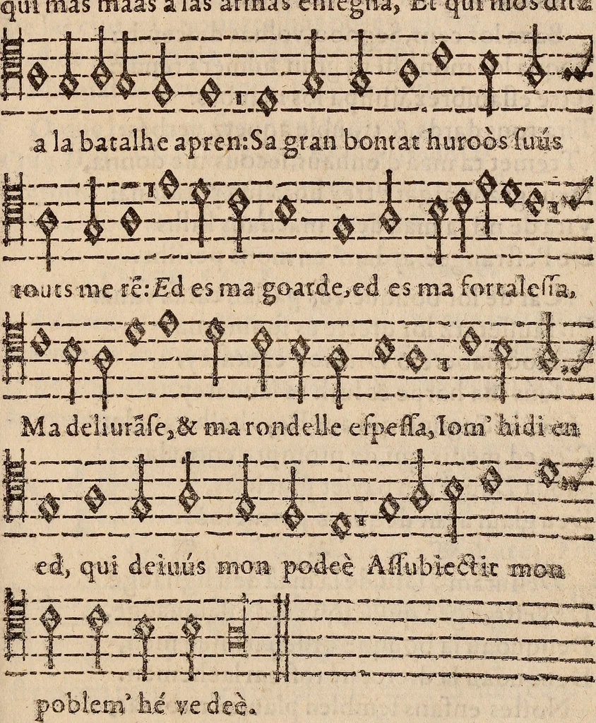 An illustration from Los psalmes de David metuts en rima / bernesa., 1583, leaf 404