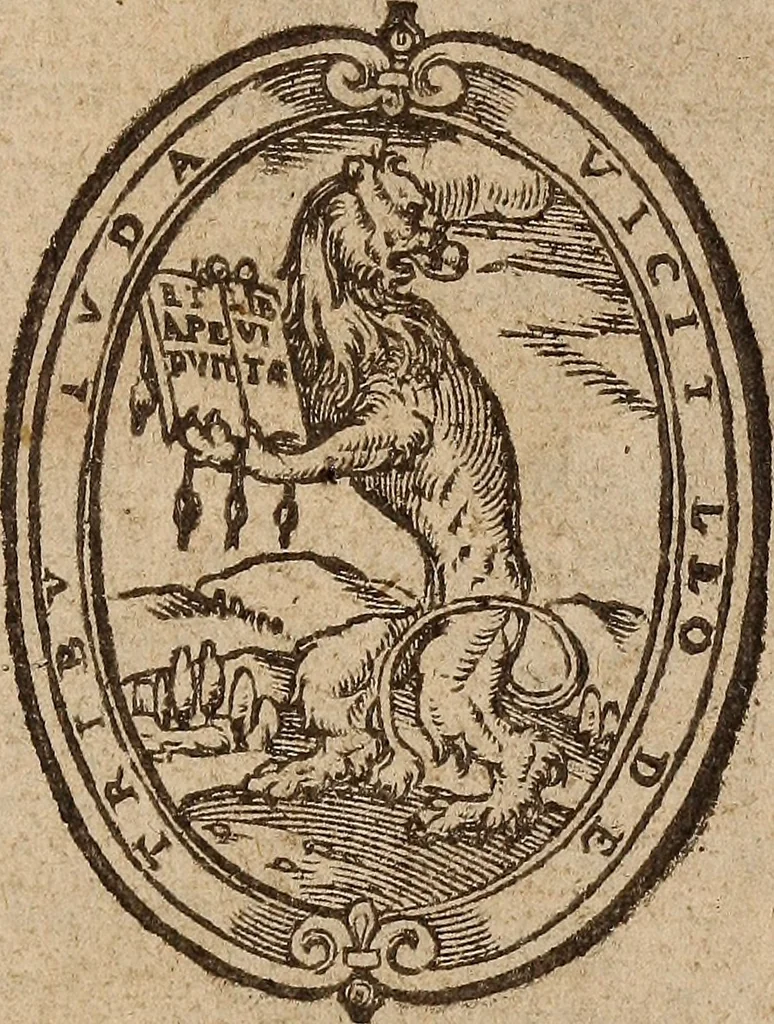 An illustration from Los psalmes de David metuts en rima / bernesa., 1583, leaf 8