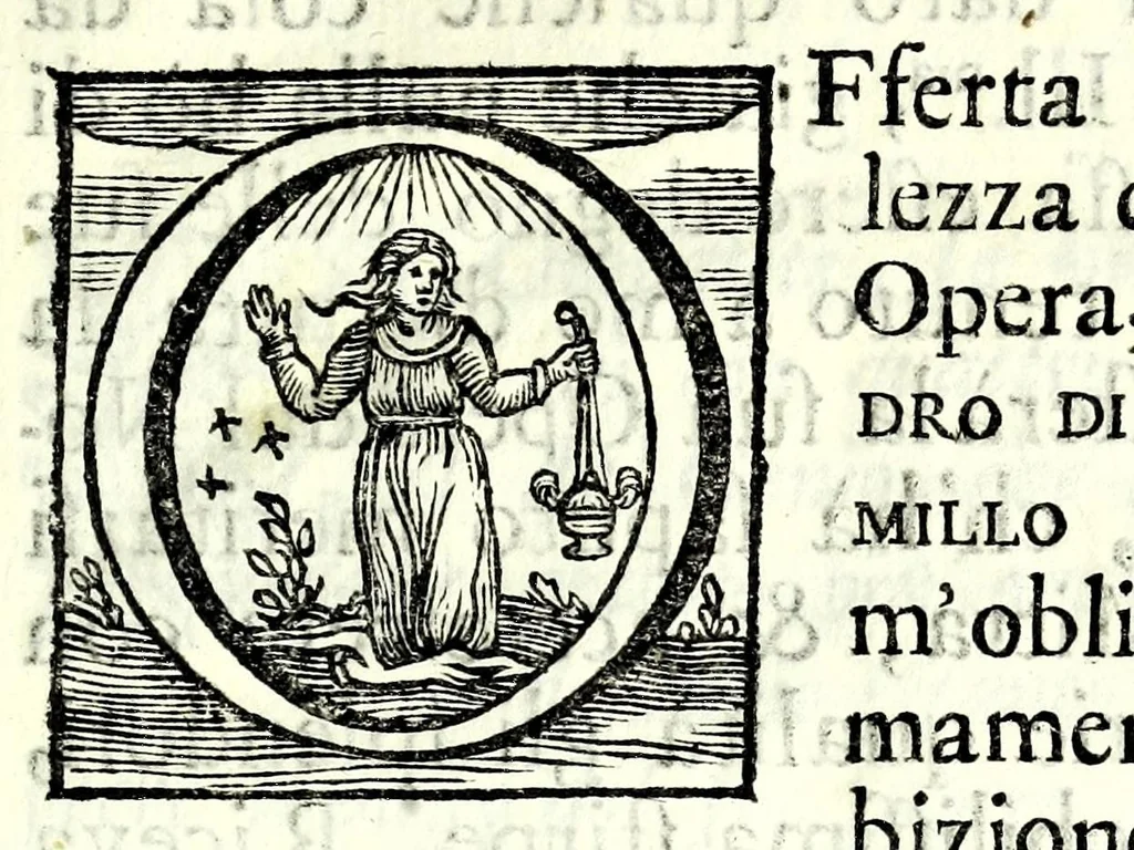 An illustration from Lo squadro di Antonio Camillo Leoni, sacerdote piacentino : trattato breve, mà d'utile, e necessario à professori di geometría, e d'architettura d'acque, per havere distanze de' siti, dare il suo à pretendenti legitimi nelle alluvioni de' fiumi, repararsi dalle corrosioni fluviali, e misurare un'acqua corente : dedicato all' illustrissimo, e reverendissimo monsignore Giorgio Barni, dall' illustrissimo signor conte Gio. Battista Landi, 1699, leaf 13