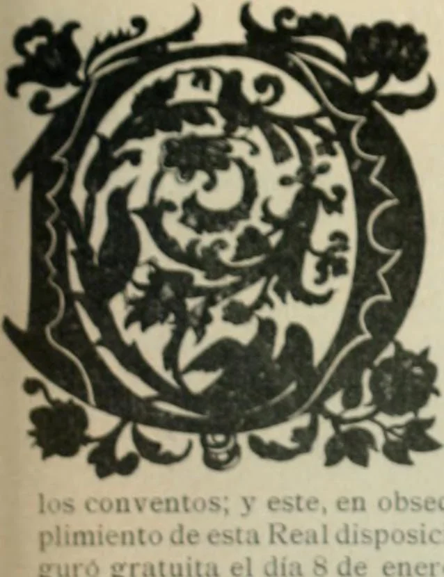 An illustration from Los religiosos en Cataluña durante la primera mitad del siglo 19, 1915, leaf 1040