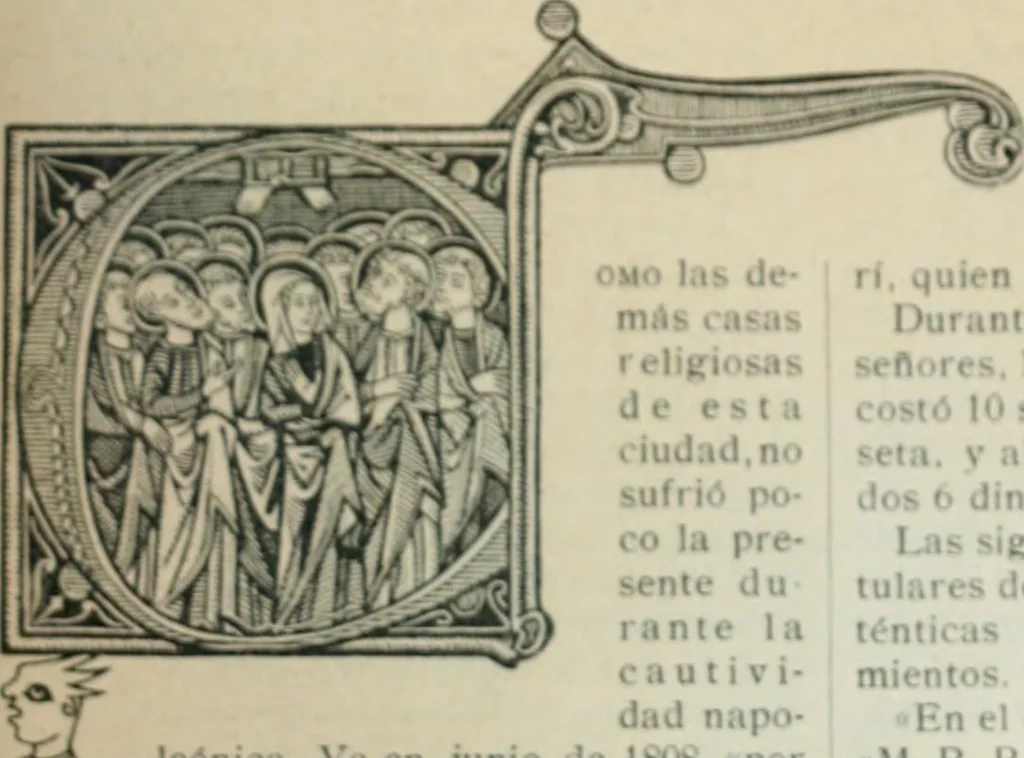 An illustration from Los religiosos en Cataluña durante la primera mitad del siglo 19, 1915, leaf 380