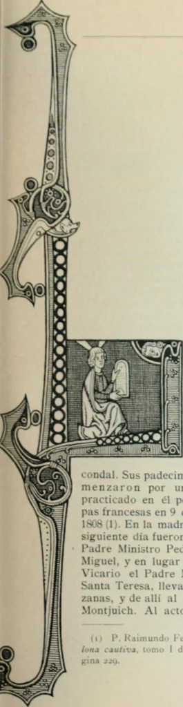 An illustration from Los religiosos en Cataluña durante la primera mitad del siglo 19, 1915, leaf 450