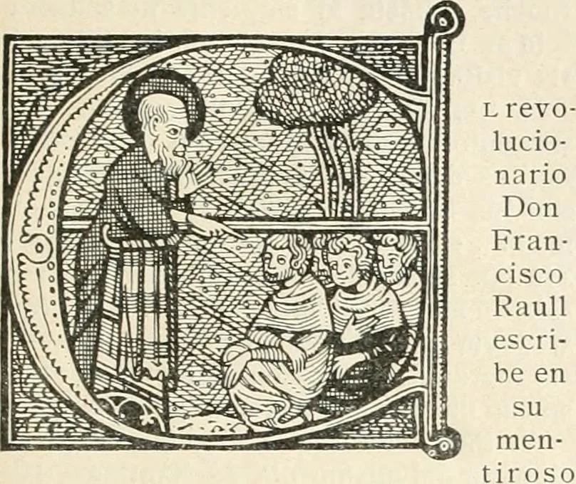 An illustration from Los religiosos en Cataluña durante la primera mitad del siglo 19, 1915, leaf 12