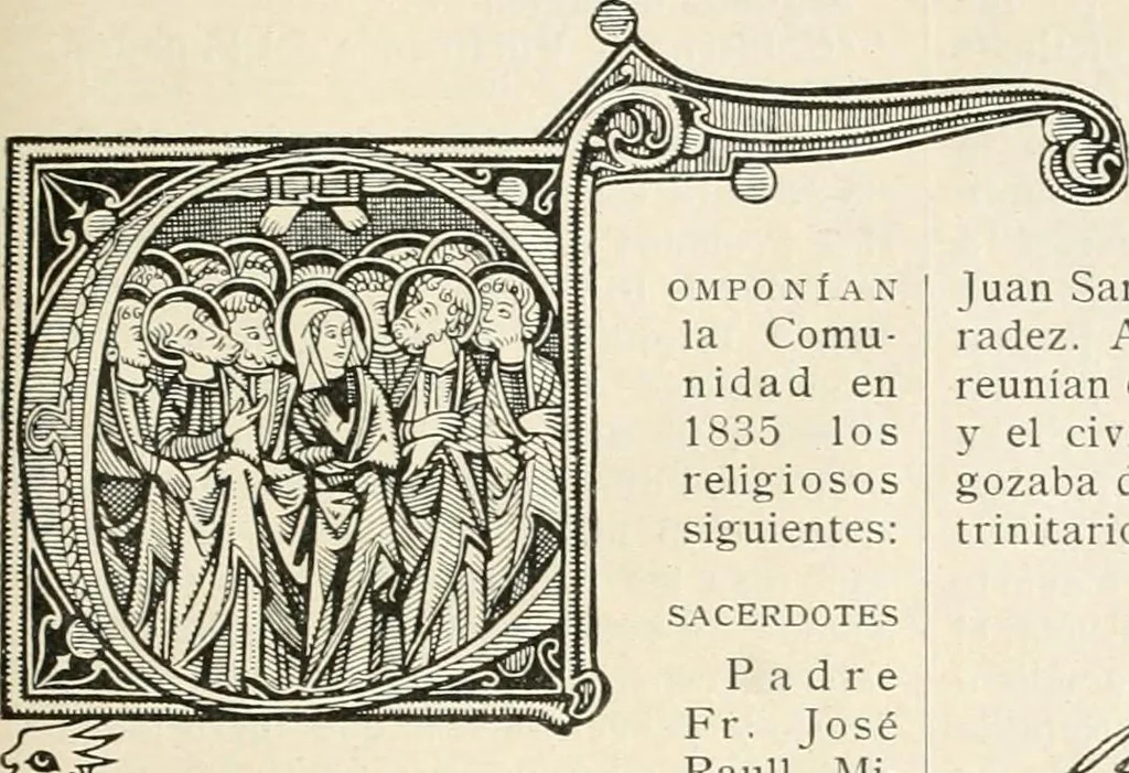 An illustration from Los religiosos en Cataluña durante la primera mitad del siglo 19, 1915, leaf 496