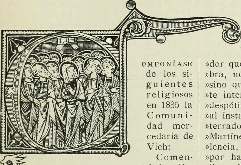 An illustration from Los religiosos en Cataluña durante la primera mitad del siglo 19, 1915, leaf 10