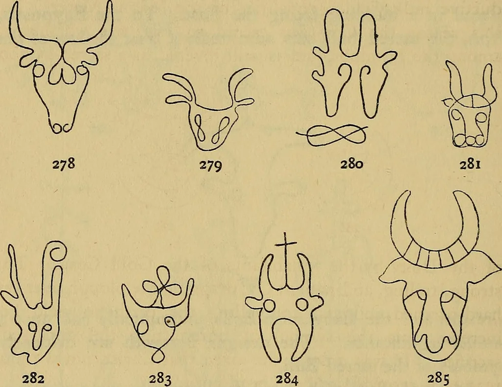 An illustration from The lost language of symbolism : an inquiry into the origin of certain letters, words, names, fairy-tales, folklore, and mythologies, 1912, leaf 119