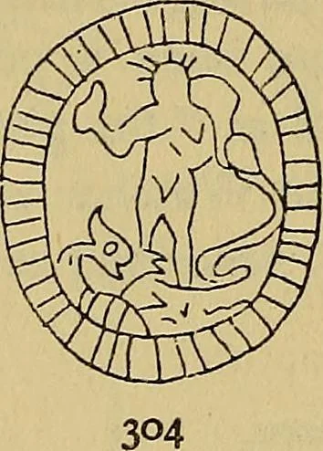 An illustration from The lost language of symbolism : an inquiry into the origin of certain letters, words, names, fairy-tales, folklore, and mythologies, 1912, leaf 127