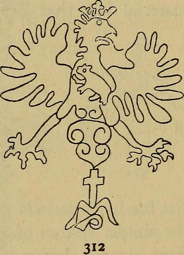 An illustration from The lost language of symbolism : an inquiry into the origin of certain letters, words, names, fairy-tales, folklore, and mythologies, 1912, leaf 130