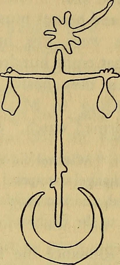 An illustration from The lost language of symbolism : an inquiry into the origin of certain letters, words, names, fairy-tales, folklore, and mythologies, 1912, leaf 139