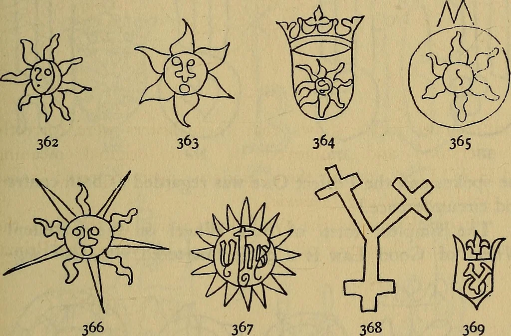 An illustration from The lost language of symbolism : an inquiry into the origin of certain letters, words, names, fairy-tales, folklore, and mythologies, 1912, leaf 150