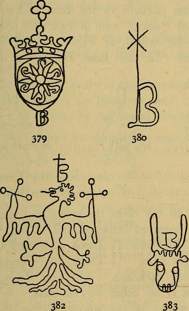 An illustration from The lost language of symbolism : an inquiry into the origin of certain letters, words, names, fairy-tales, folklore, and mythologies, 1912, leaf 152