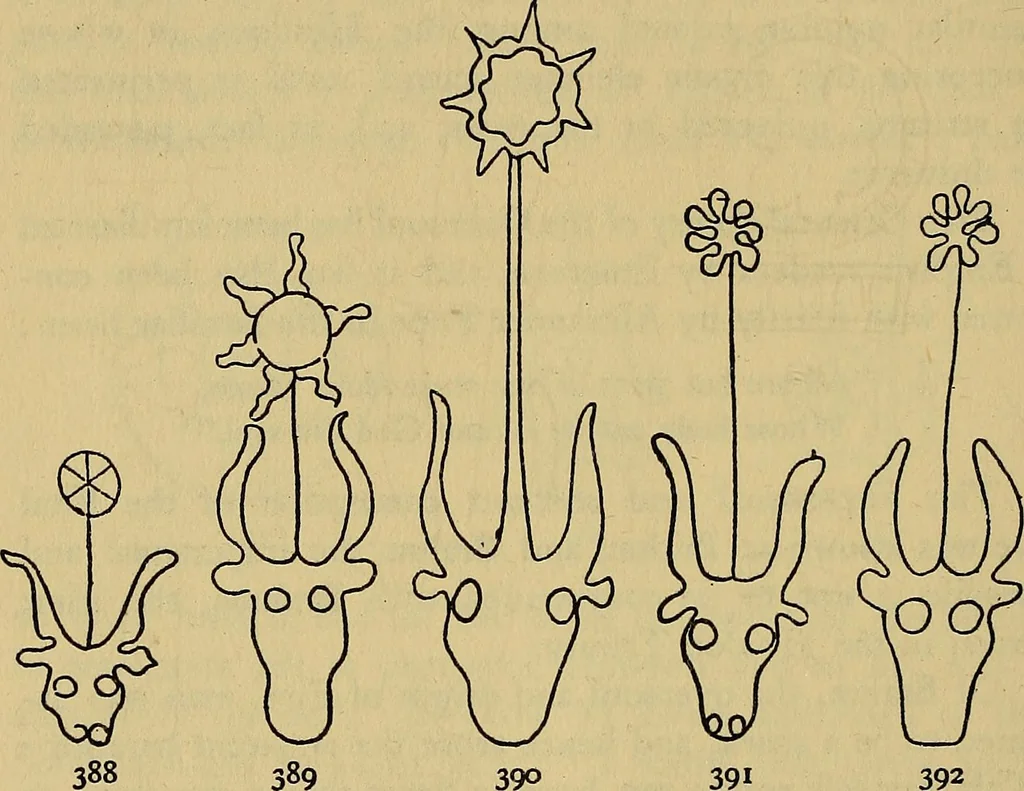 An illustration from The lost language of symbolism : an inquiry into the origin of certain letters, words, names, fairy-tales, folklore, and mythologies, 1912, leaf 155