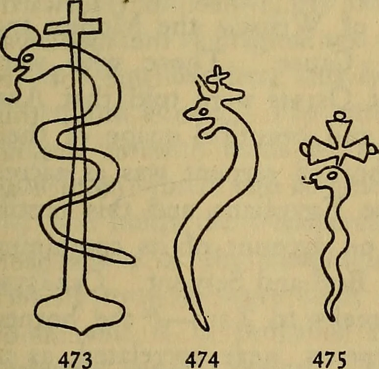 An illustration from The lost language of symbolism : an inquiry into the origin of certain letters, words, names, fairy-tales, folklore, and mythologies, 1912, leaf 216