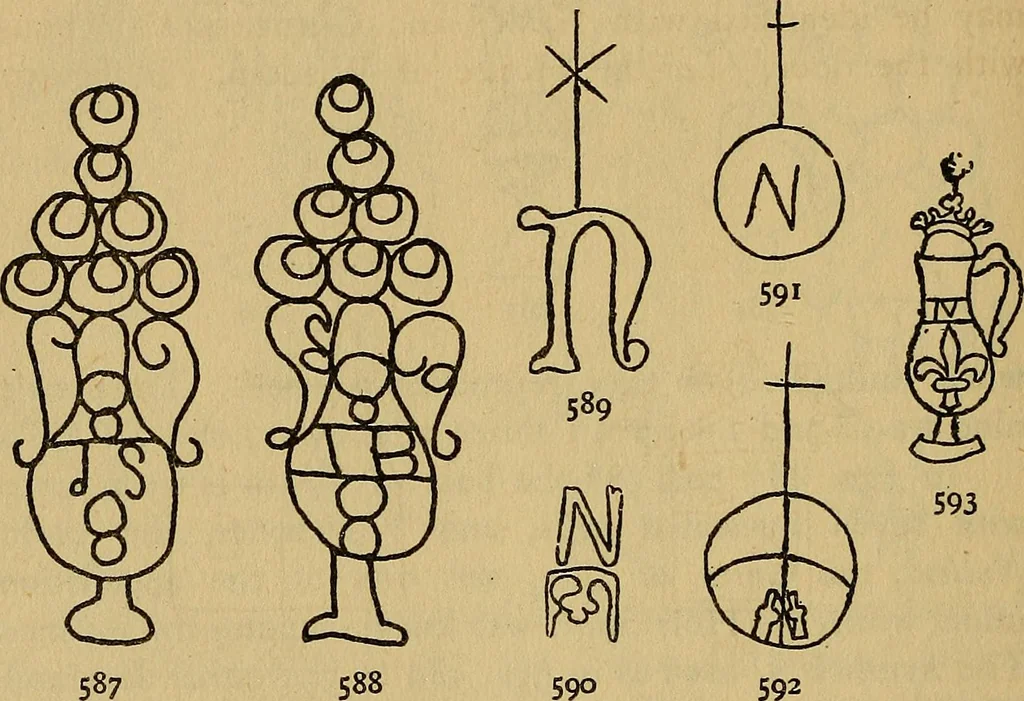 An illustration from The lost language of symbolism : an inquiry into the origin of certain letters, words, names, fairy-tales, folklore, and mythologies, 1912, leaf 269