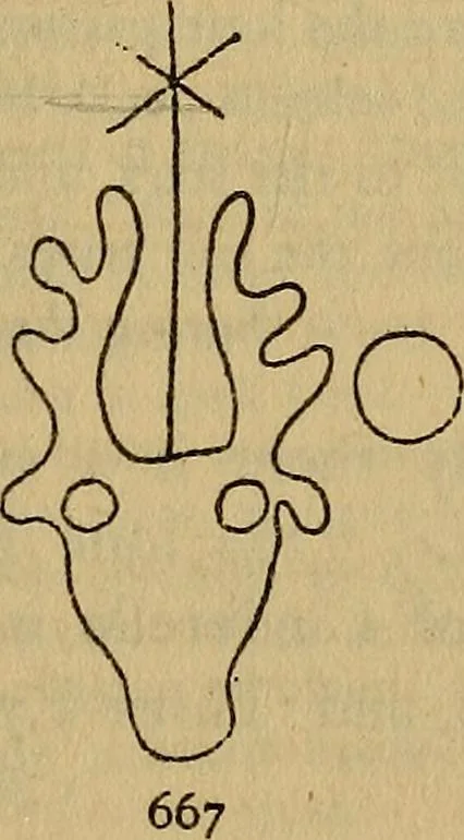 An illustration from The lost language of symbolism : an inquiry into the origin of certain letters, words, names, fairy-tales, folklore, and mythologies, 1912, leaf 288