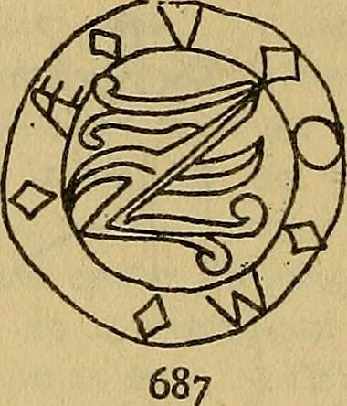 An illustration from The lost language of symbolism : an inquiry into the origin of certain letters, words, names, fairy-tales, folklore, and mythologies, 1912, leaf 305